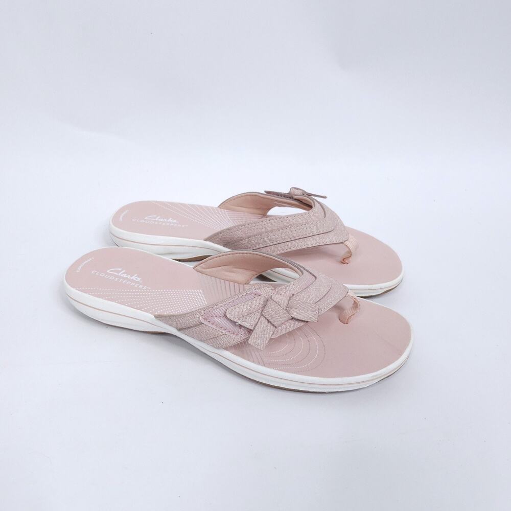 Clarks Cloudsteppers Breeze Dalia Flip Flop Sandals Blush Pink Womens Size 10 M